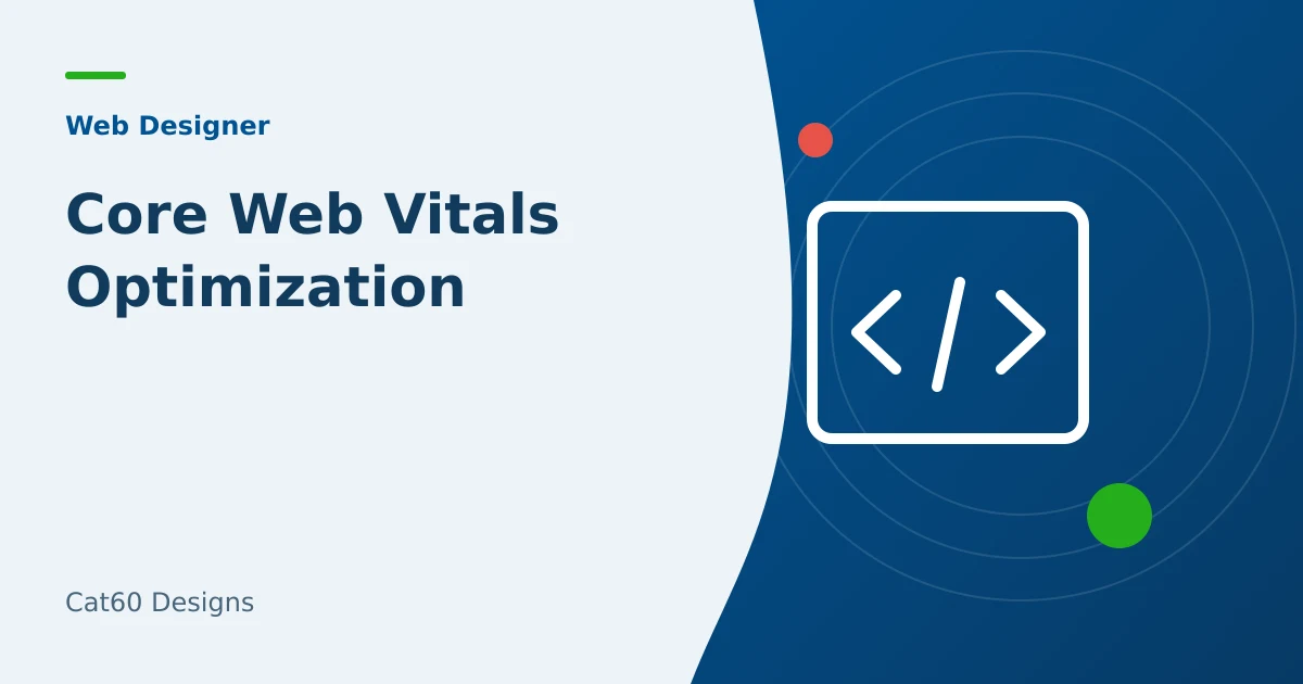 Core Web Vitals readings for loading, responsiveness, and layout stability.